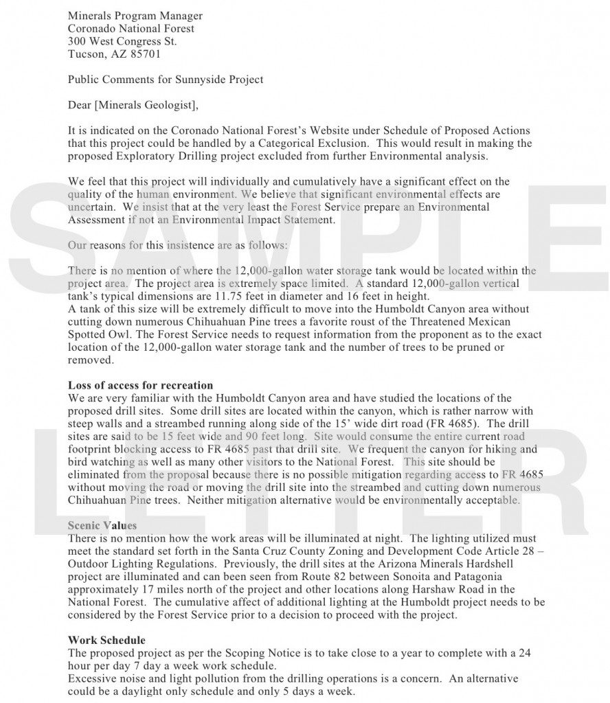 Sample Letter P1