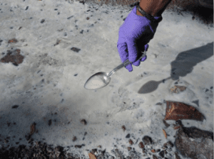 Sampling at Lead Queen mine